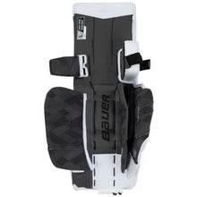 Load image into Gallery viewer, Bauer Goalie Leg Pads Bauer S23 GSX Junior White back of left pad open showing interior