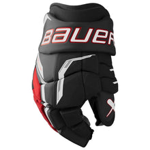 Load image into Gallery viewer, Bauer Hockey Protective Gear Bauer Supreme F40 Hockey Gloves Junior 2026 Black Red
