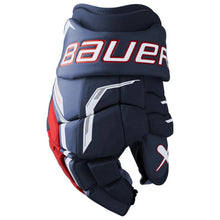 Load image into Gallery viewer, Bauer Hockey Protective Gear Bauer Supreme F40 Hockey Gloves Junior 2026 Navy Red White