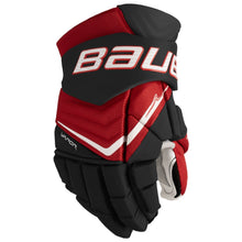 Load image into Gallery viewer, Bauer Hockey Protective Gear Bauer Vapor Flylite Hockey Gloves Junior 1064873 Black Red
