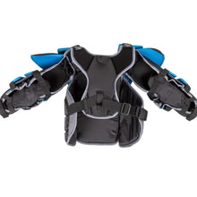 Load image into Gallery viewer, back view grey/blue Bauer S20 Prodigy GSX Ice Hockey Goal Chest Protector - Youth
