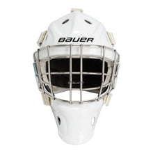 Load image into Gallery viewer, front view white Bauer S21 940 Ice Hockey Goalie Mask - Junior
