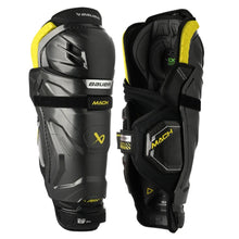Load image into Gallery viewer, Front and rear profile of Bauer S23 Supreme Mach Ice Hockey Shin Guards
