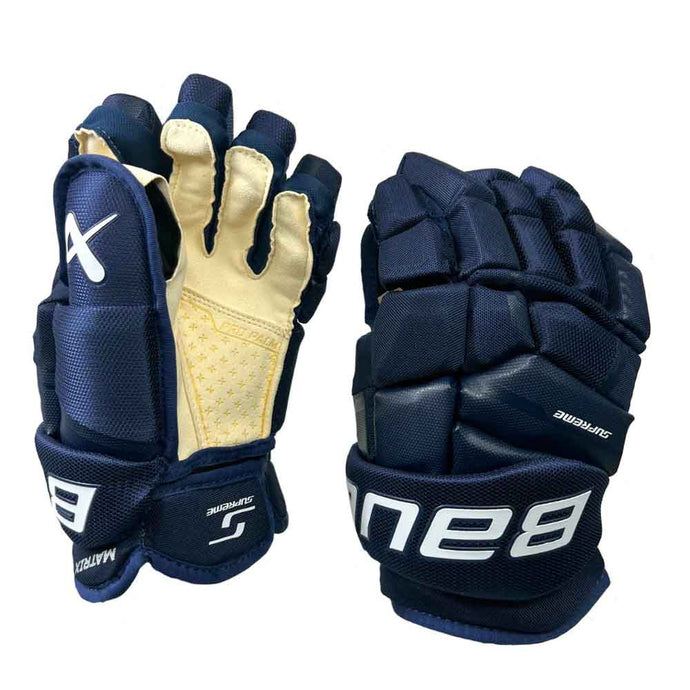 navy blue Bauer S23 Supreme Matrix Ice Hockey Gloves