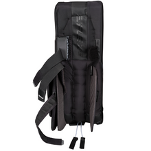 Load image into Gallery viewer, CCM Goalie Leg Pads CCM EFLEX 6.9 (Source Exclusive) Intermediate Black/Black 2023 back of right pad showing inside