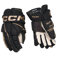 Load image into Gallery viewer, CCM Hockey Protective Gear CCM Tacks XF Hockey Gloves Senior 2024 Black Gold