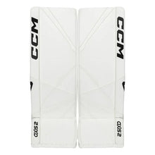 Load image into Gallery viewer, front view white CCM Axis 2 Ice Hockey Goal Pads - Senior
