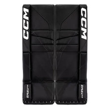 Load image into Gallery viewer, front view black CCM EFlex E6.5 Junior Leg Pads
