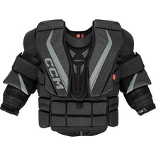 Load image into Gallery viewer, front view black CCM S23 Extreme Flex E6.9 Ice Hockey Goalie Chest Protector - Senior
