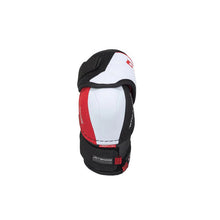 Load image into Gallery viewer, full elboe protection view white red CCM S23 Jetspeed Control Ice Hockey Elbow Pads
