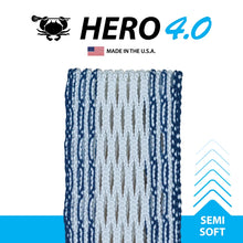 Load image into Gallery viewer, ECD Lacrosse Accessories ECD Hero 4.0 Semi-Soft Lacrosse Mesh Navy Storm Strike