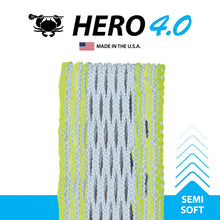 Load image into Gallery viewer, ECD Lacrosse Accessories ECD Hero 4.0 Semi-Soft Lacrosse Mesh Neon Yellow Storm Strike