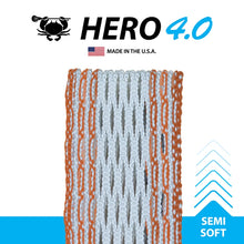 Load image into Gallery viewer, ECD Lacrosse Accessories ECD Hero 4.0 Semi-Soft Lacrosse Mesh Orange Storm Strike