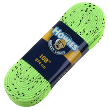 Load image into Gallery viewer, Howies Skate Accessories Howies Coloured Cloth Hockey Skate Laces Neon Green 72" 84" 96" 108" 120"
