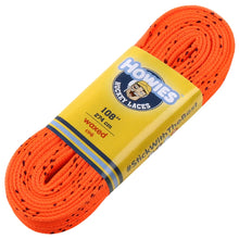 Load image into Gallery viewer, Howies Skate Accessories Howies Coloured Waxed Hockey Skate Laces Orange 72" 84" 96" 108" 120"