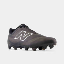 Load image into Gallery viewer, tilted view in black New Balance BurnX4 Field Lacrosse Cleats
