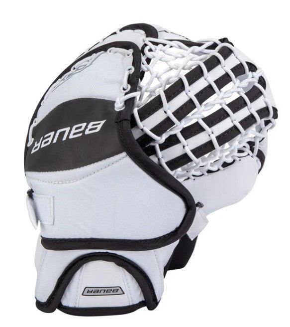 full glove view white and black Bauer GSX Prodigy Youth Goalie Glove