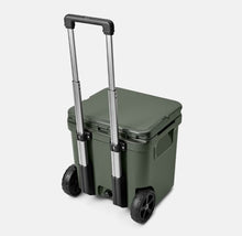 Load image into Gallery viewer, rear view handle extended camp green YETI Roadie 48 Wheeled Cooler
