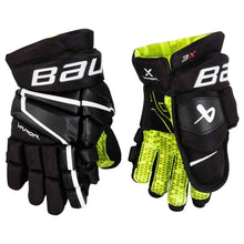Load image into Gallery viewer, Picture of the black and white Bauer S22 Vapor 3X Ice Hockey Gloves (Junior)