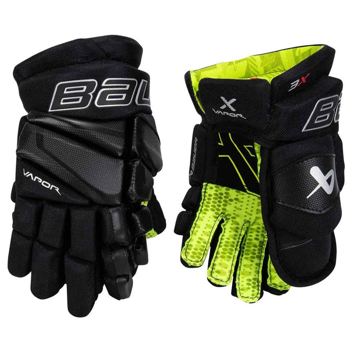Picture of the black Bauer S22 Vapor 3X Ice Hockey Gloves (Junior)
