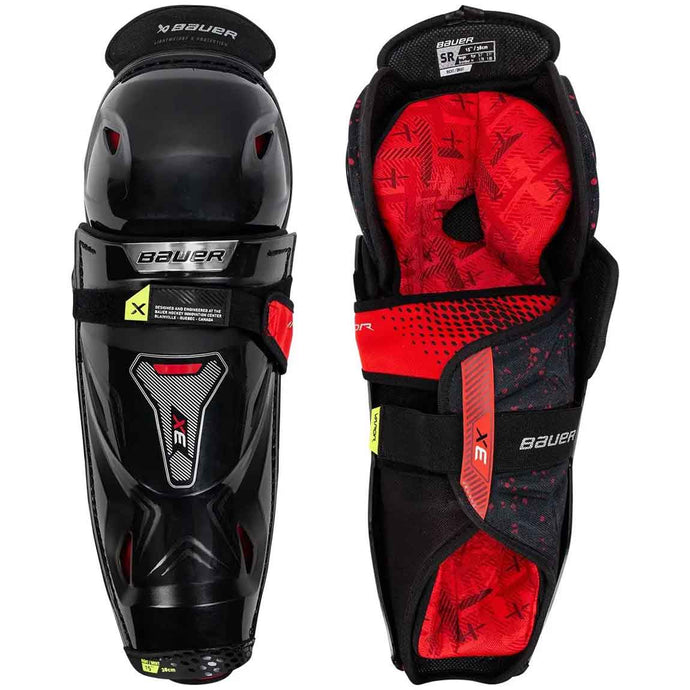 full front and back picture Bauer S22 Vapor 3X Ice Hockey Shin Guards (Senior)