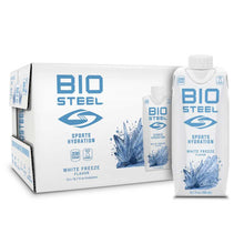 Load image into Gallery viewer, Picture of BioSteel Ready-to-Drink (RTD) Sports Drink 500ml Tetra Pak white freeze
