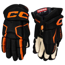 Load image into Gallery viewer, Picture of the black and orange CCM S22 Tacks AS 580 Ice Hockey Gloves (Senior)
