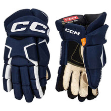 Load image into Gallery viewer, Picture of the navy and white CCM S22 Tacks AS 580 Ice Hockey Gloves (Senior)

