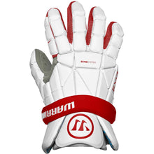 Load image into Gallery viewer, Picture of the red Warrior Evo Lacrosse Gloves
