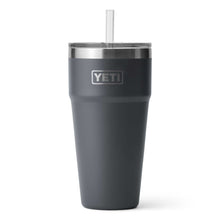 Load image into Gallery viewer, picture of charcoal YETI Rambler 769ml Stackable Cup with Straw Lid
