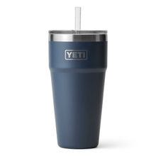 Load image into Gallery viewer, picture of navy YETI Rambler 769ml Stackable Cup with Straw Lid
