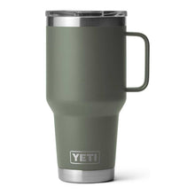 Load image into Gallery viewer, picture of camp green YETI Rambler 887ml Travel Mug with Stronghold Lid
