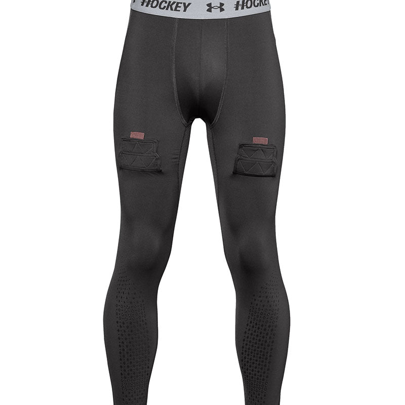 UA Hockey Fitted Leggings with Cup - Youth
