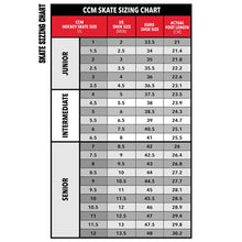 Load image into Gallery viewer, Skate sizing chart for the CCM S22 Tacks AS-V Pro Ice Hockey Skates (Senior)