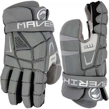 Load image into Gallery viewer, Picture of the grey Maverik M5 Lacrosse Goalie Gloves (2023)

