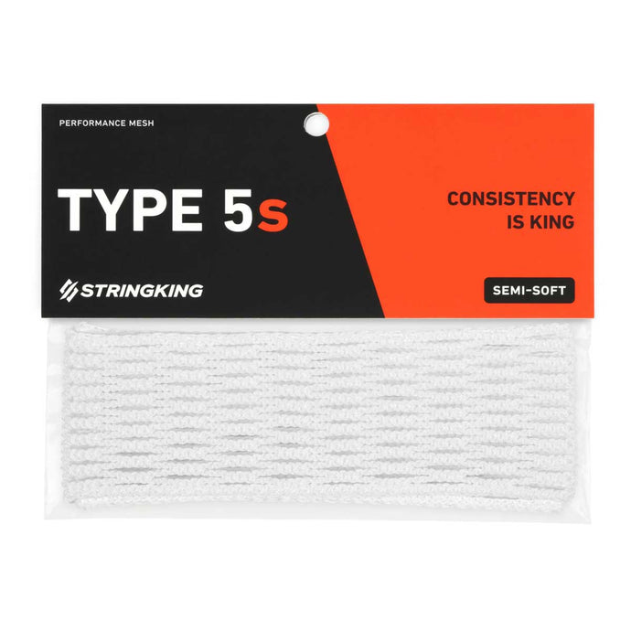 Picture of the white StringKing Type 5s Performance Lacrosse Mesh
