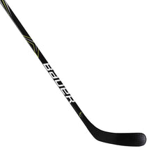 Load image into Gallery viewer, Closeup of XE Taper technology and blade forehand on the Bauer S19 Vapor 2X Grip Ice Hockey Stick (Intermediate)
