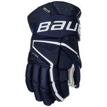 Load image into Gallery viewer, Picture of the navy color scheme on the Bauer S22 Vapor Hyperlite Ice Hockey Gloves (Senior)
