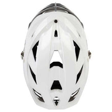 Load image into Gallery viewer, Cascade XRS Chrome Lacrosse Helmet top of helmet view
