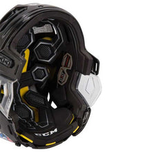 Load image into Gallery viewer, Another interior picture of the D3O pods in the CCM Tacks 310 Combo Ice Hockey Helmet

