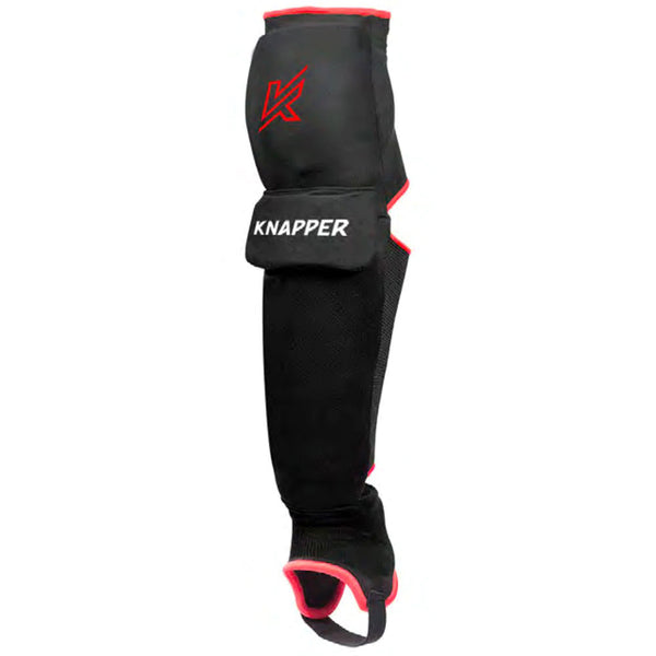 Front view picture of the Knapper 555 Ball Hockey Shin Pads