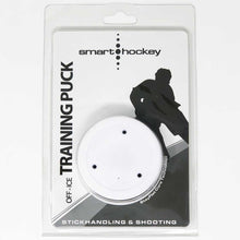 Load image into Gallery viewer, Picture of the white Smarthockey Off-Ice Hockey Training Puck
