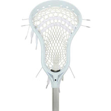 Load image into Gallery viewer, Picture of the white/silver variant on the StringKing Complete 2 Intermediate Attack Lacrosse Stick
