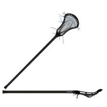 Load image into Gallery viewer, Picture of the black/carolina StringKing Girls’ Starter Junior Complete Lacrosse Stick
