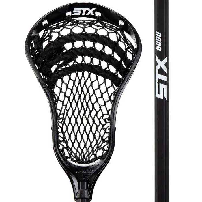 Picture of the black STX Stallion 200 Complete Defense Lacrosse Stick