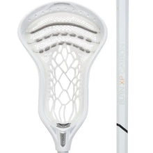 Load image into Gallery viewer, Warrior Burn XP Offense Warp Complete Attack Lacrosse Stick closeup of head and shaft
