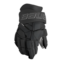 Load image into Gallery viewer, Bauer Supreme Mach Hockey Gloves Intermediate 2023 black back of right glove

