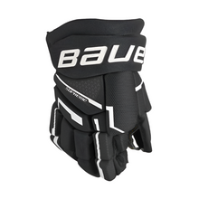Load image into Gallery viewer, Bauer Supreme Mach Hockey Gloves Youth 2023 black/white back of right glove
