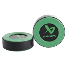 Load image into Gallery viewer, Bauer Multi Surface Training Puck (2024) side and face views
