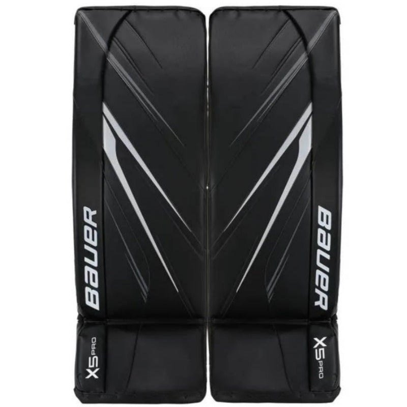 Bauer Goalie Leg Pads Bauer S23 Vapor X5 Pro Intermediate Black front of both pads